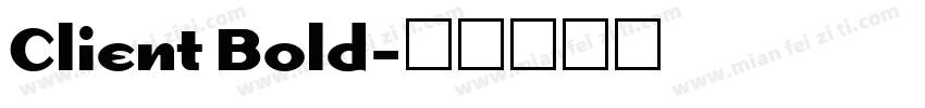 Client Bold字体转换